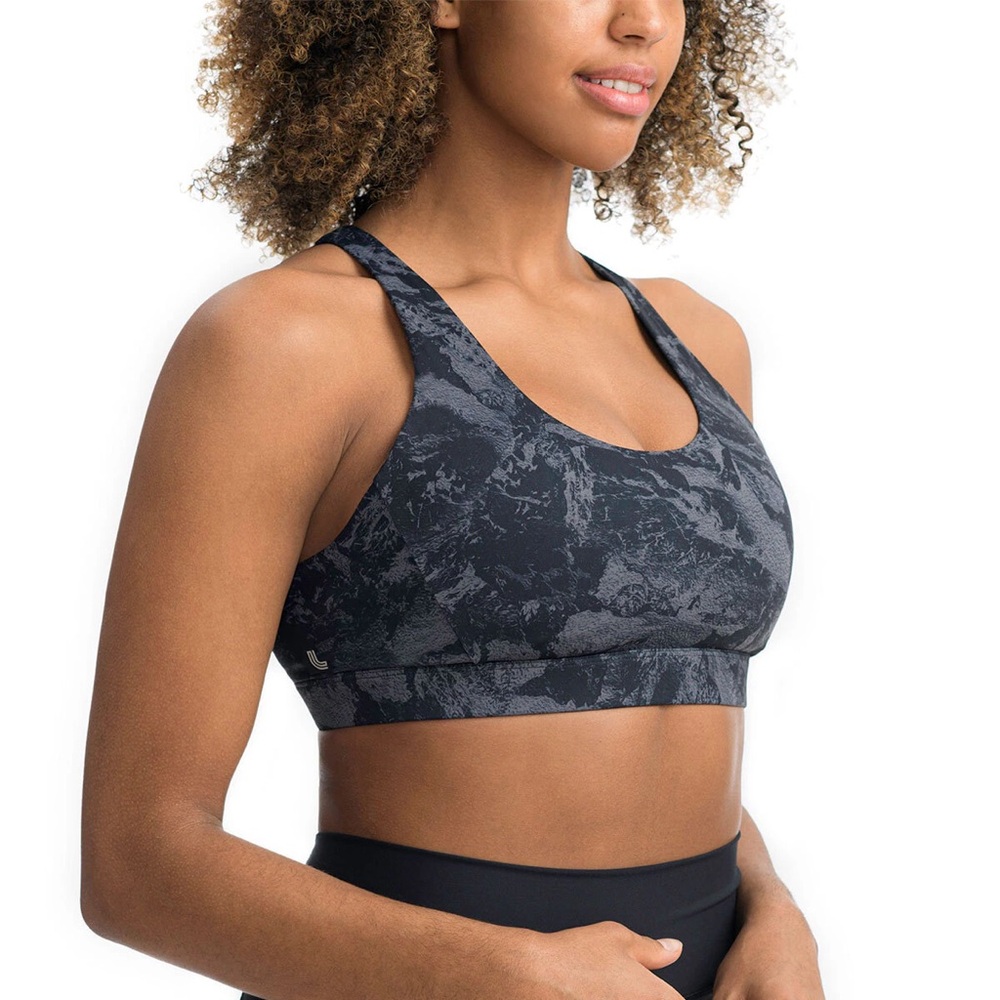Lole Women's Black Patterned Sports Bra
